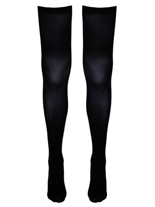 CALZE A RETE AUTOREGGENTI NERE CON BALZA IN PIZZO